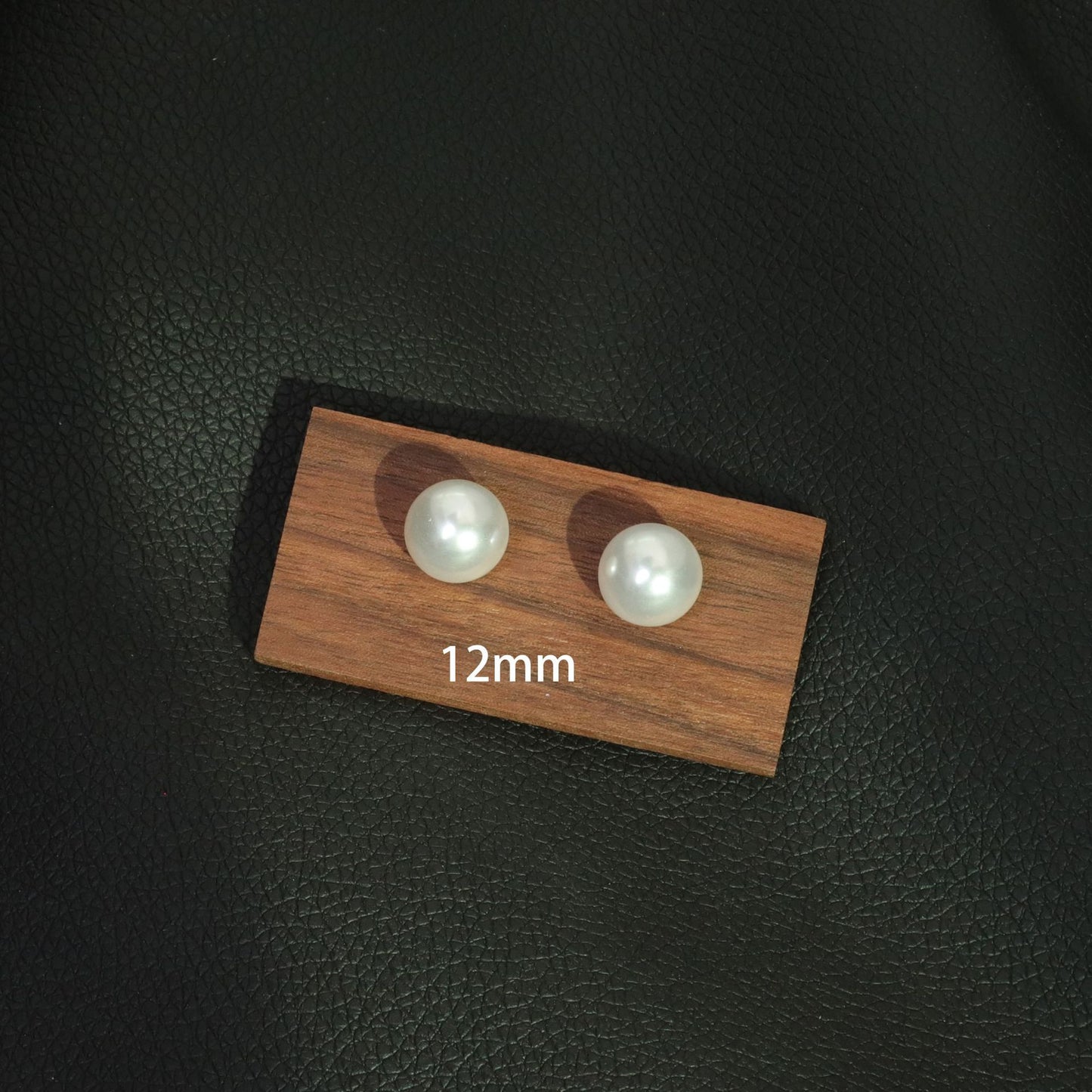 珍珠銀針圓形簡約耳釘