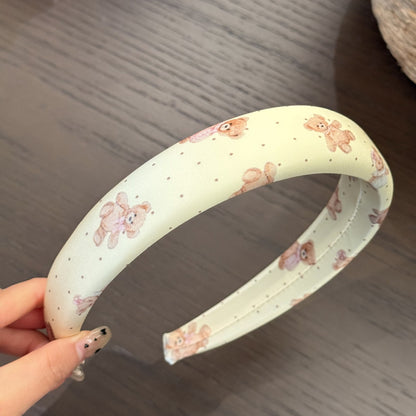 黃色小熊蝴蝶結髮圈