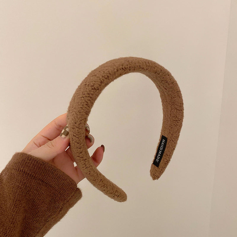 絨面寬版髮箍