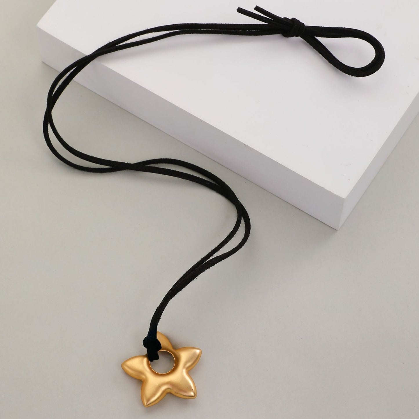 星星水滴墜飾復古項鍊
