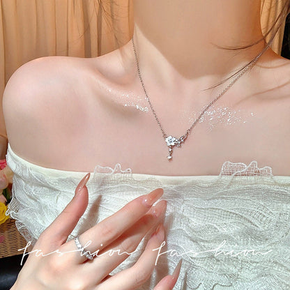 珍珠愛心墜飾項鍊－夢幻蝴蝶吊墜項鍊款細節｜https://igowo.tw/