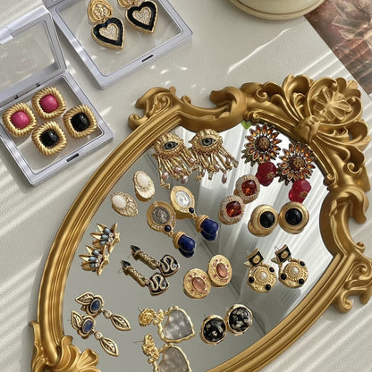 銀針中古vintage鑲鉆蛇形耳釘女小眾個性耳環輕奢高級感氣質耳飾