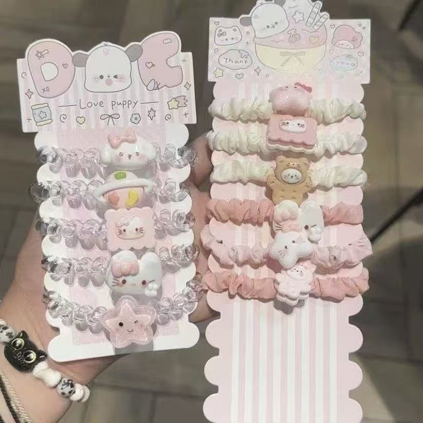 貓咪卡通髮圈套組－商品主圖｜https://igowo.tw/