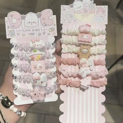 貓咪卡通髮圈套組－商品主圖｜https://igowo.tw/