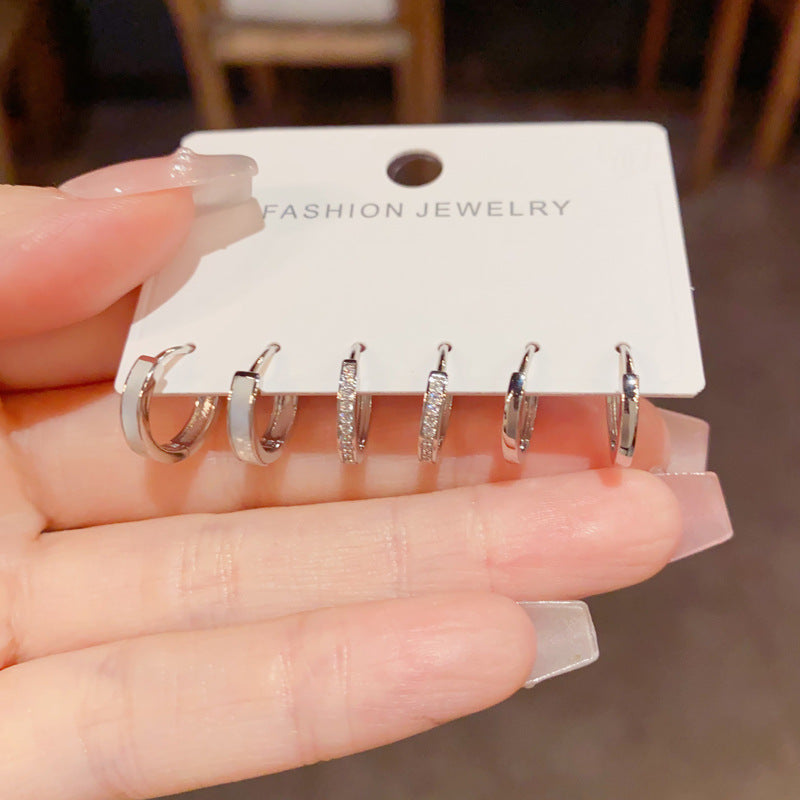 鋯石貝殼簡約耳扣－商品主圖｜https://igowo.tw/