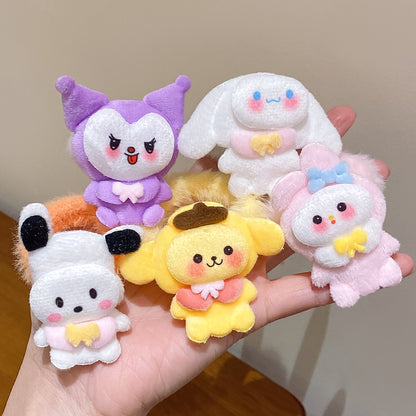 絨面彈力繩卡通髮圈－商品主圖｜https://igowo.tw/