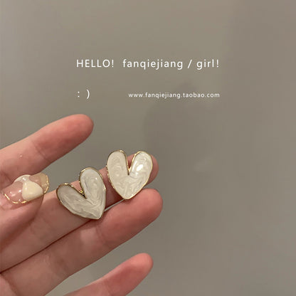 S925愛心復古耳環
