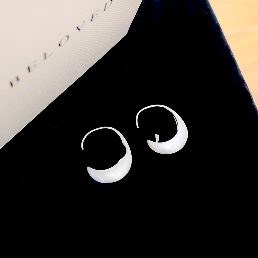 金屬拉絲簡約耳環