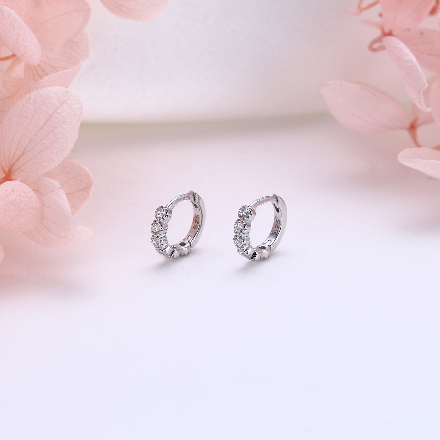 S925 耳環氣質時尚鑲鋯耳飾百搭潮流韓系冷淡風飾品