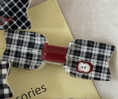 黑色領結簡約髮夾