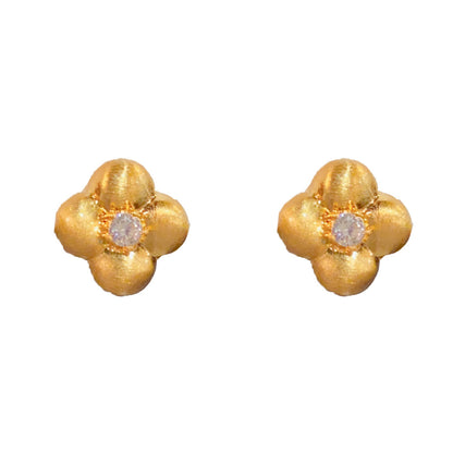 金屬拉絲復古耳釘