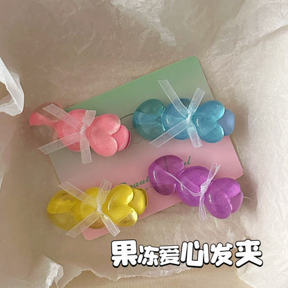 粉色愛心髮夾－商品主圖｜https://igowo.tw/