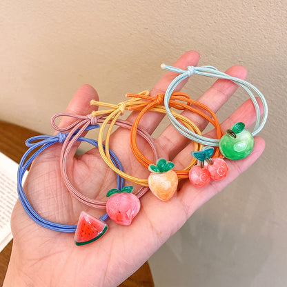 水果簡約髮圈－商品主圖｜https://igowo.tw/