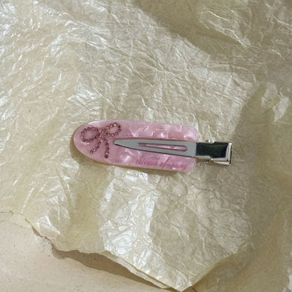鋯石蝴蝶結髮夾
