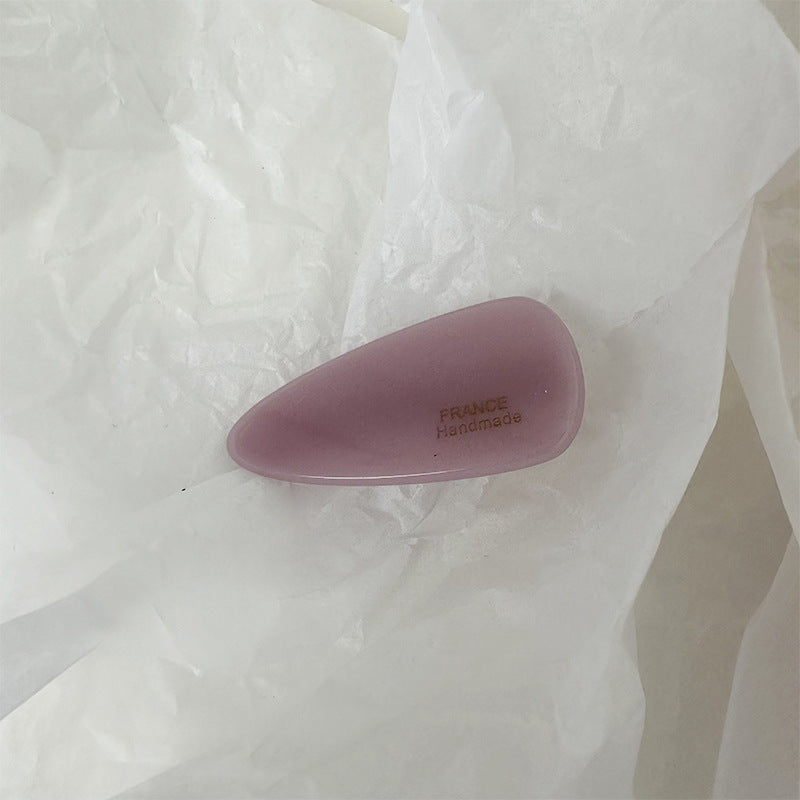 粉色醋酸板材簡約髮夾