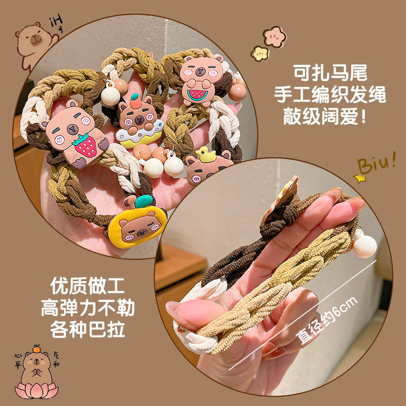 彈力繩編織髮圈－細節特寫1｜https://igowo.tw/