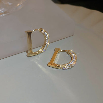 金色金屬簡約耳環－細節特寫48｜https://igowo.tw/