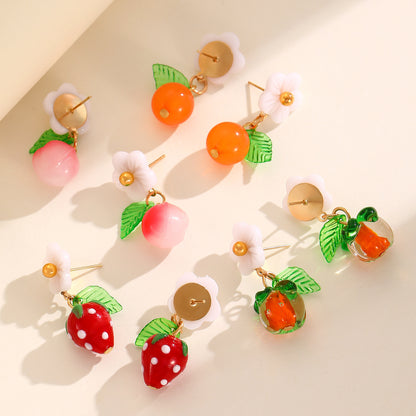 水果花朵耳釘－商品主圖｜https://igowo.tw/