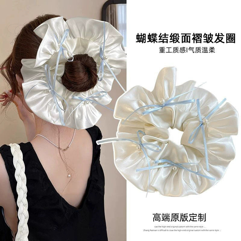 蝴蝶結大腸圈髮圈－商品主圖｜https://igowo.tw/