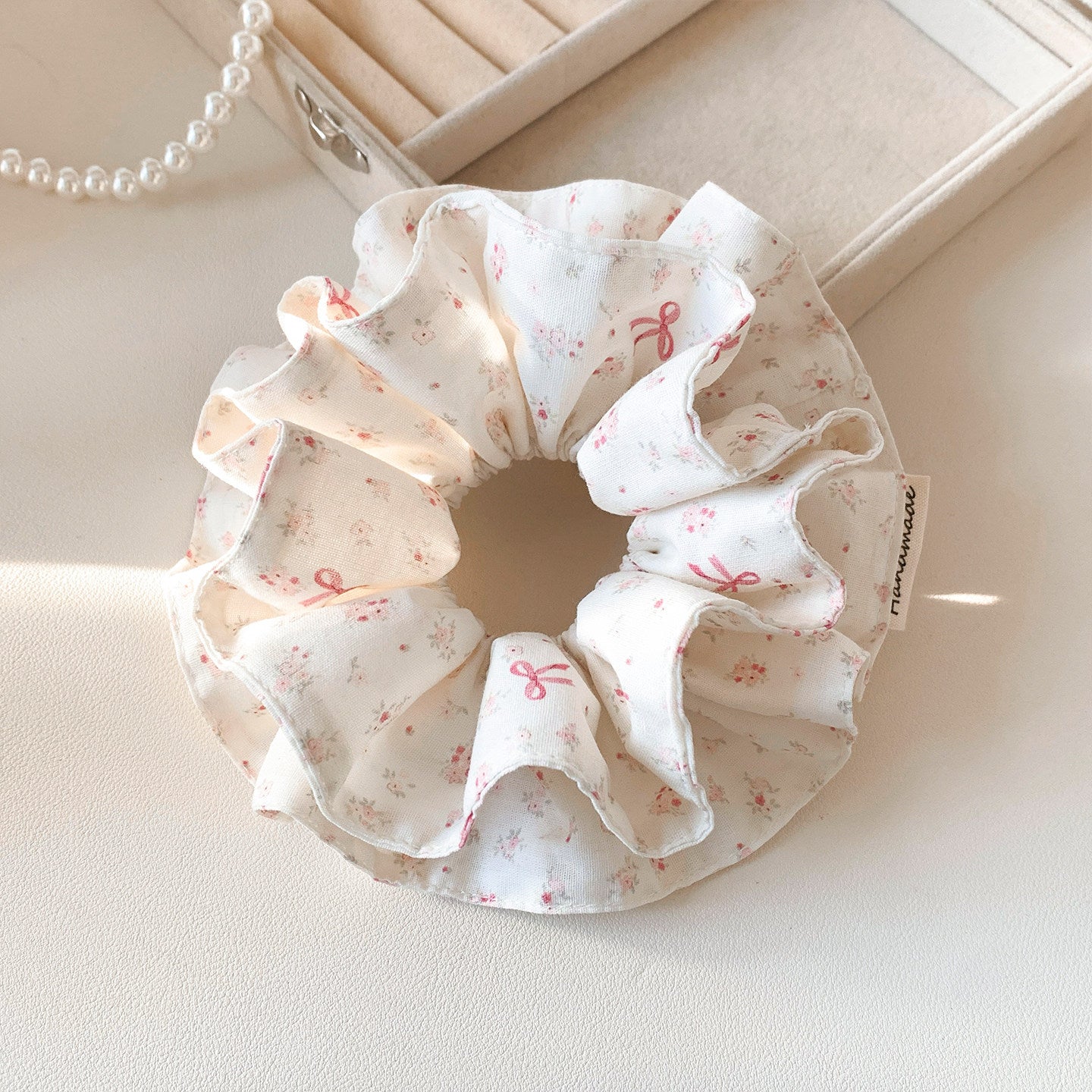 碎花大腸圈復古髮圈－商品主圖｜https://igowo.tw/