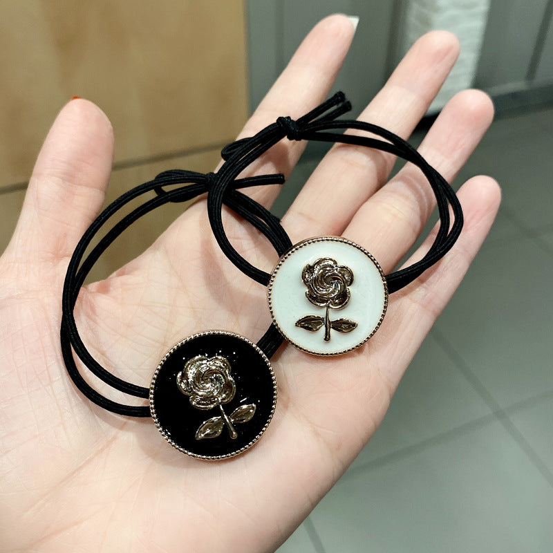 玫瑰復古髮圈－商品主圖｜https://igowo.tw/