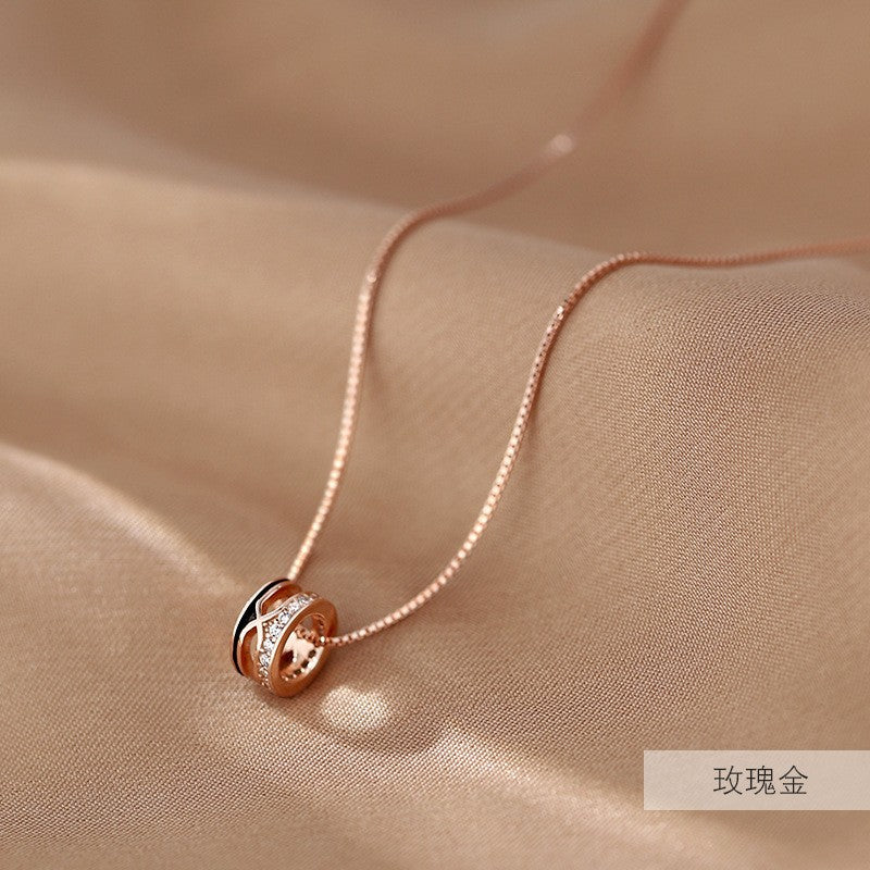 雙環簡約項鍊－細節特寫38｜https://igowo.tw/