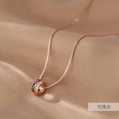 雙環簡約項鍊－細節特寫38｜https://igowo.tw/