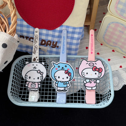 粉色貓咪卡通髮夾－商品主圖｜https://igowo.tw/