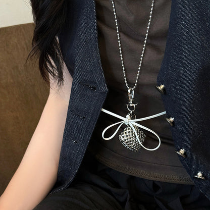彩色陶瓷海星編織項鍊－#項鍊-咖色-灰色款細節｜https://igowo.tw/