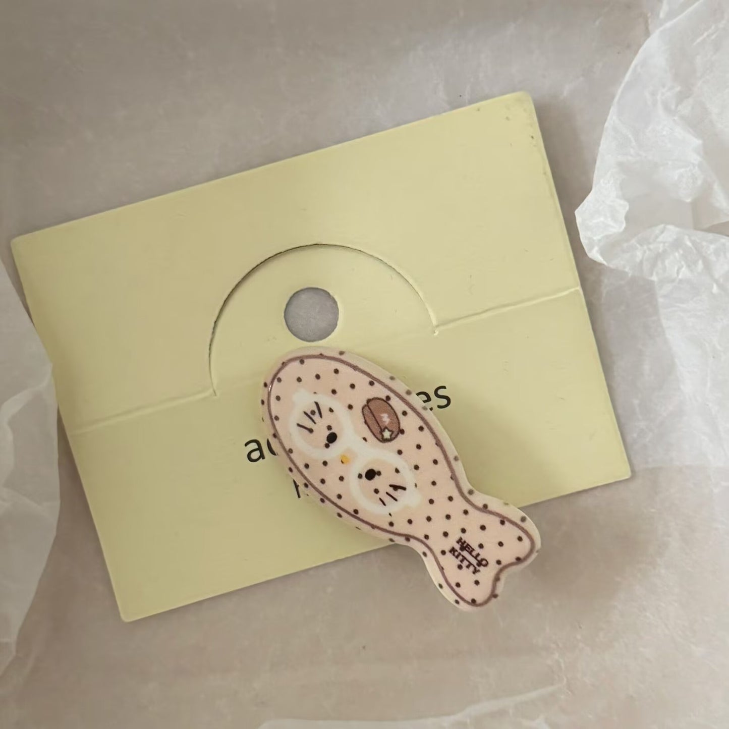 棕色魚尾貓咪髮夾