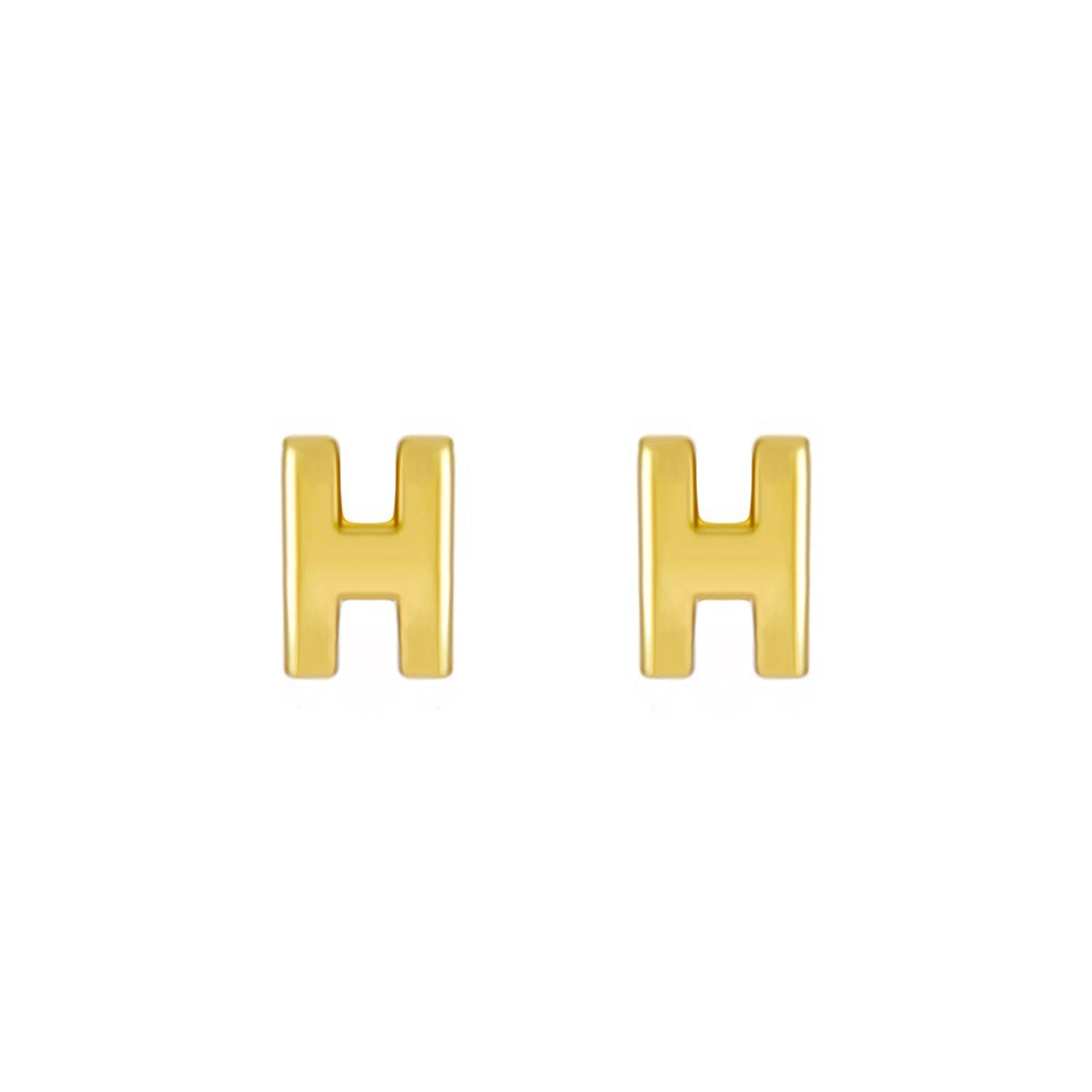 字母文字簡約耳釘