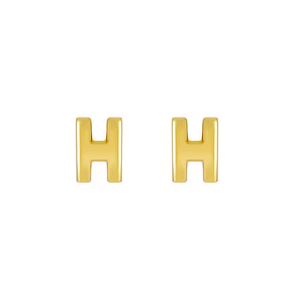 字母文字簡約耳釘