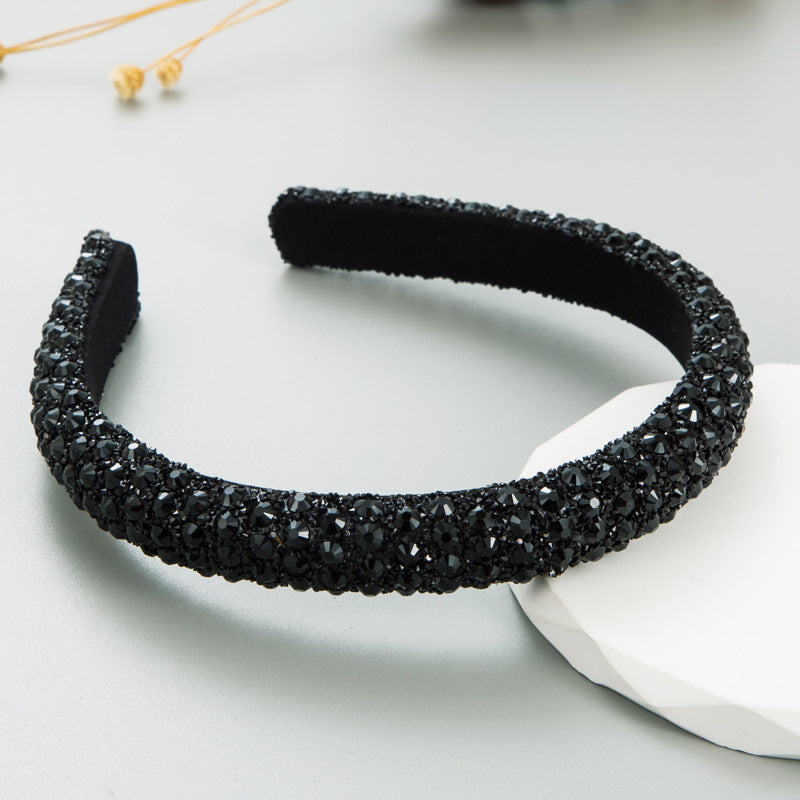 彩色鋯石髮箍－黑色款細節4｜https://igowo.tw/