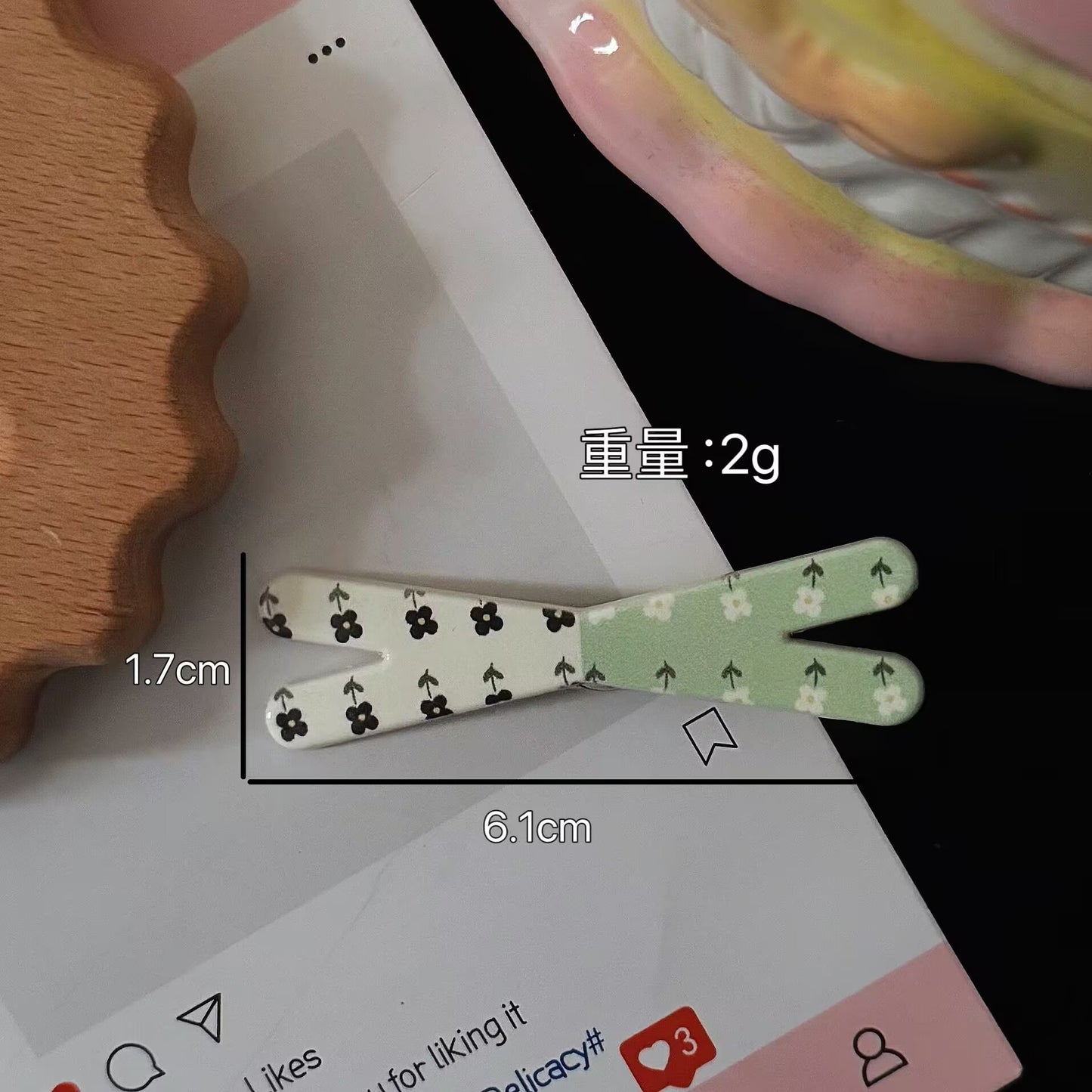 藍色交叉簡約髮夾