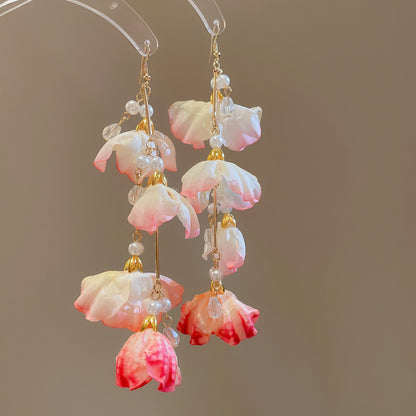 花朵流蘇誇張耳環－細節特寫16｜https://igowo.tw/