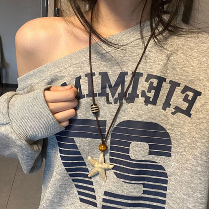 皮革墜飾簡約項鍊