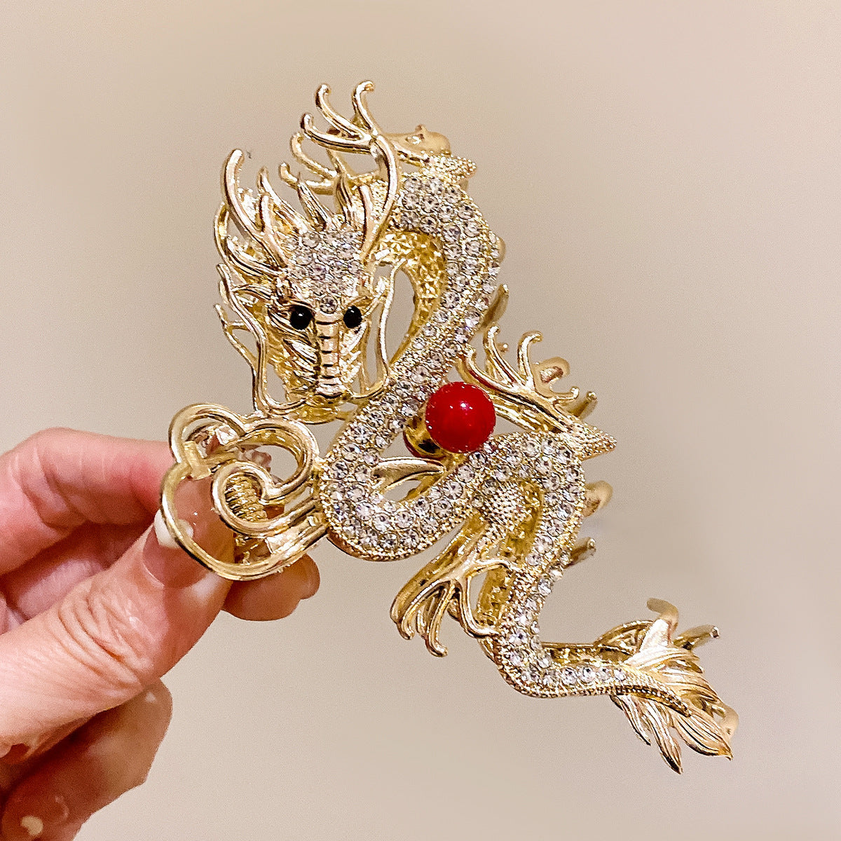 鑲鑽復古鯊魚夾