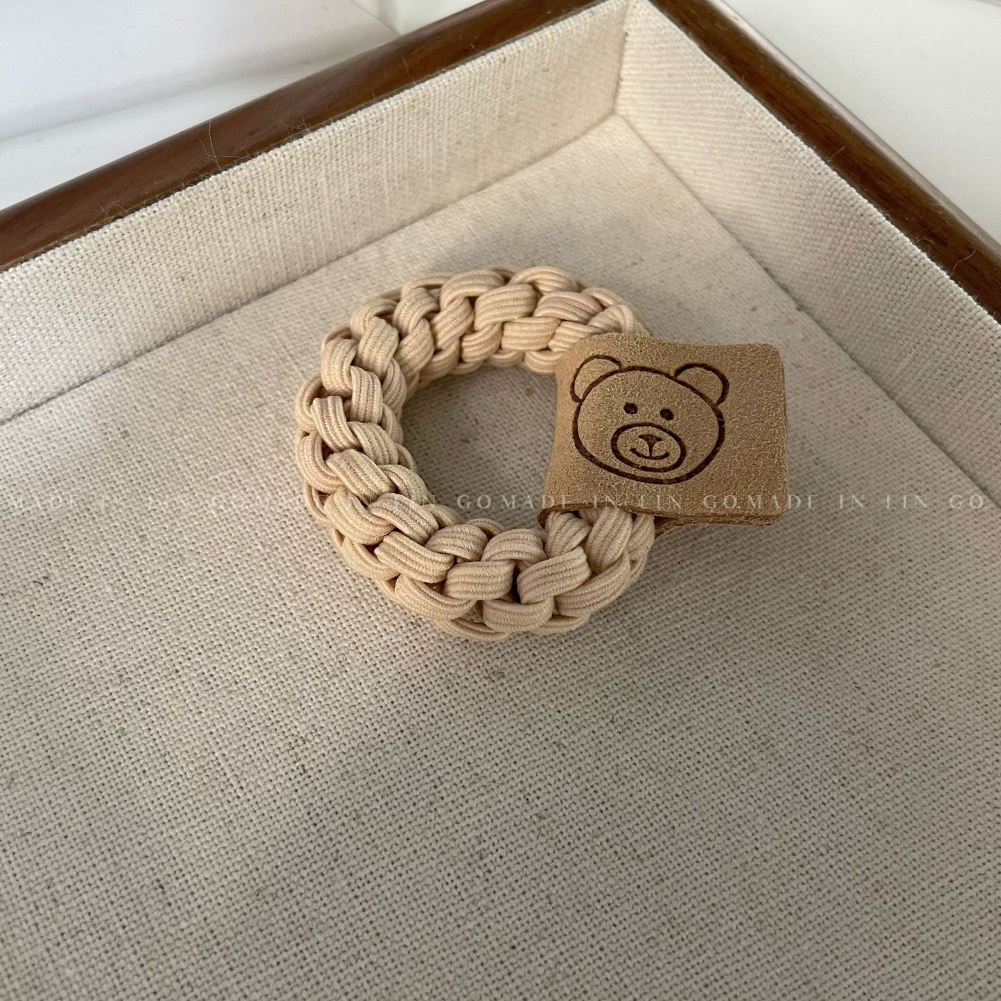 彈力繩小熊扭紋髮圈