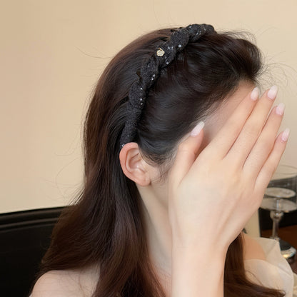 扭紋纏繞髮箍－咖色纏繞髮箍款實拍｜https://igowo.tw/