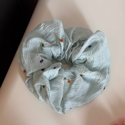 彩色波點大腸圈髮圈