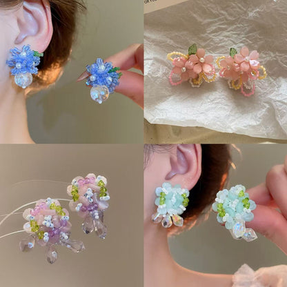 繽紛花朵耳釘－第二視角實拍｜https://igowo.tw/