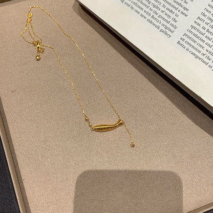 魚尾流蘇拉絲項鍊