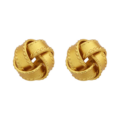 沙金扭紋復古耳釘－細節特寫3｜https://igowo.tw/
