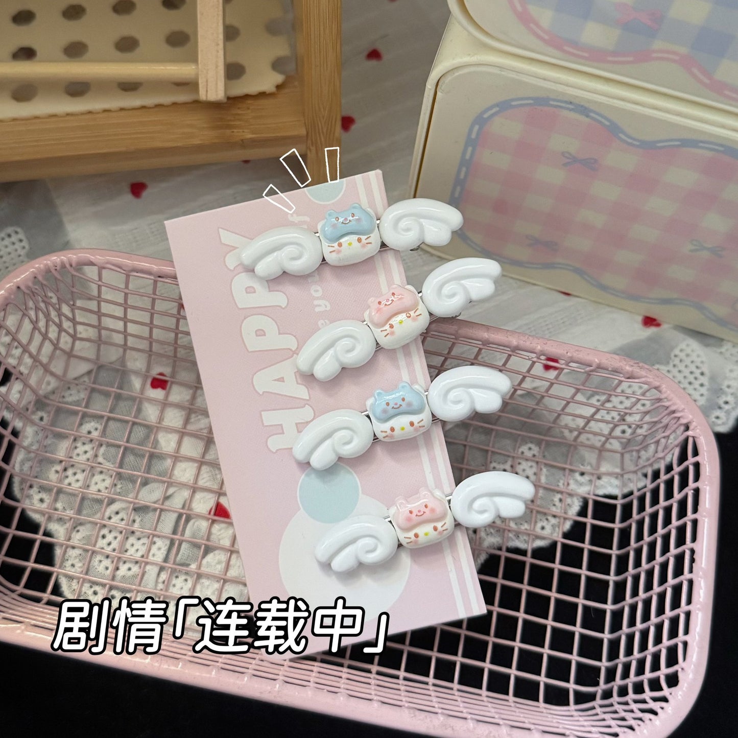 貓咪翅膀髮夾－商品主圖｜https://igowo.tw/