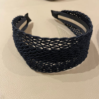 寬版鏤空編織髮箍