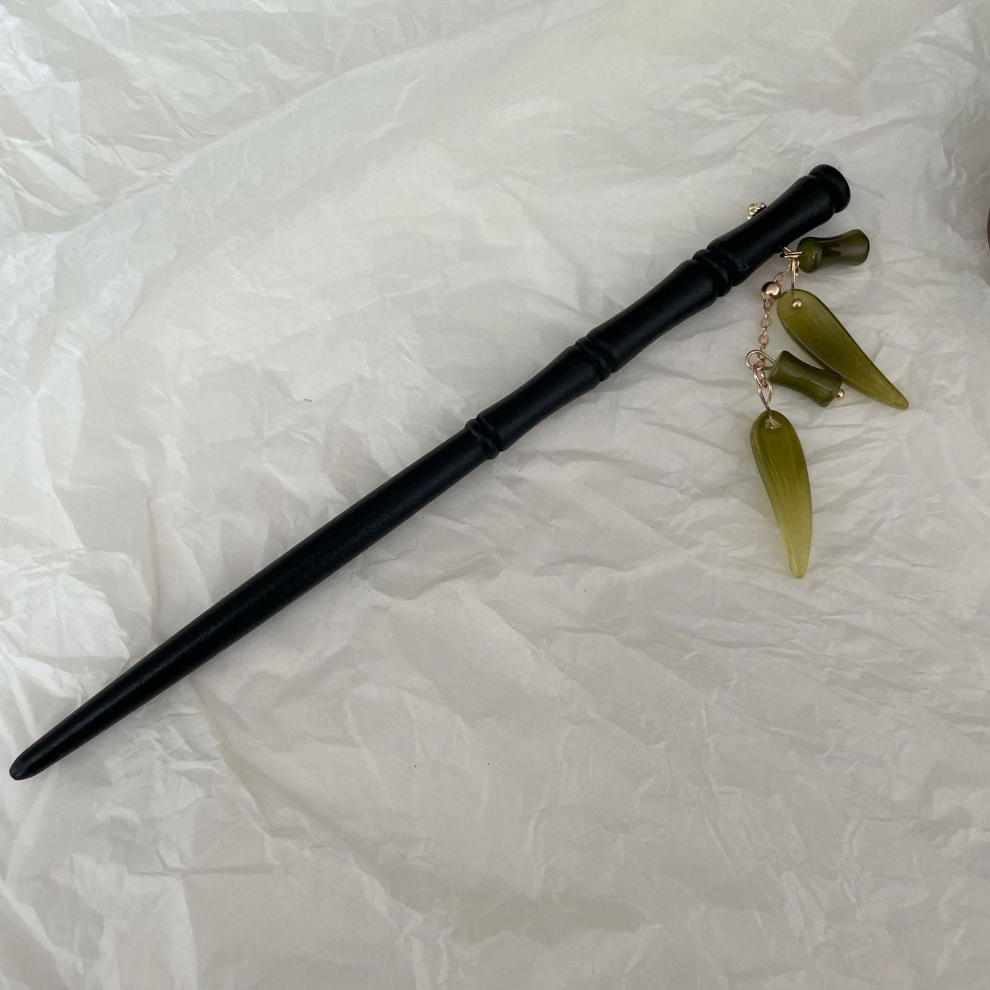 木質流蘇復古髮簪