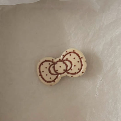 棕色蝴蝶結簡約髮夾