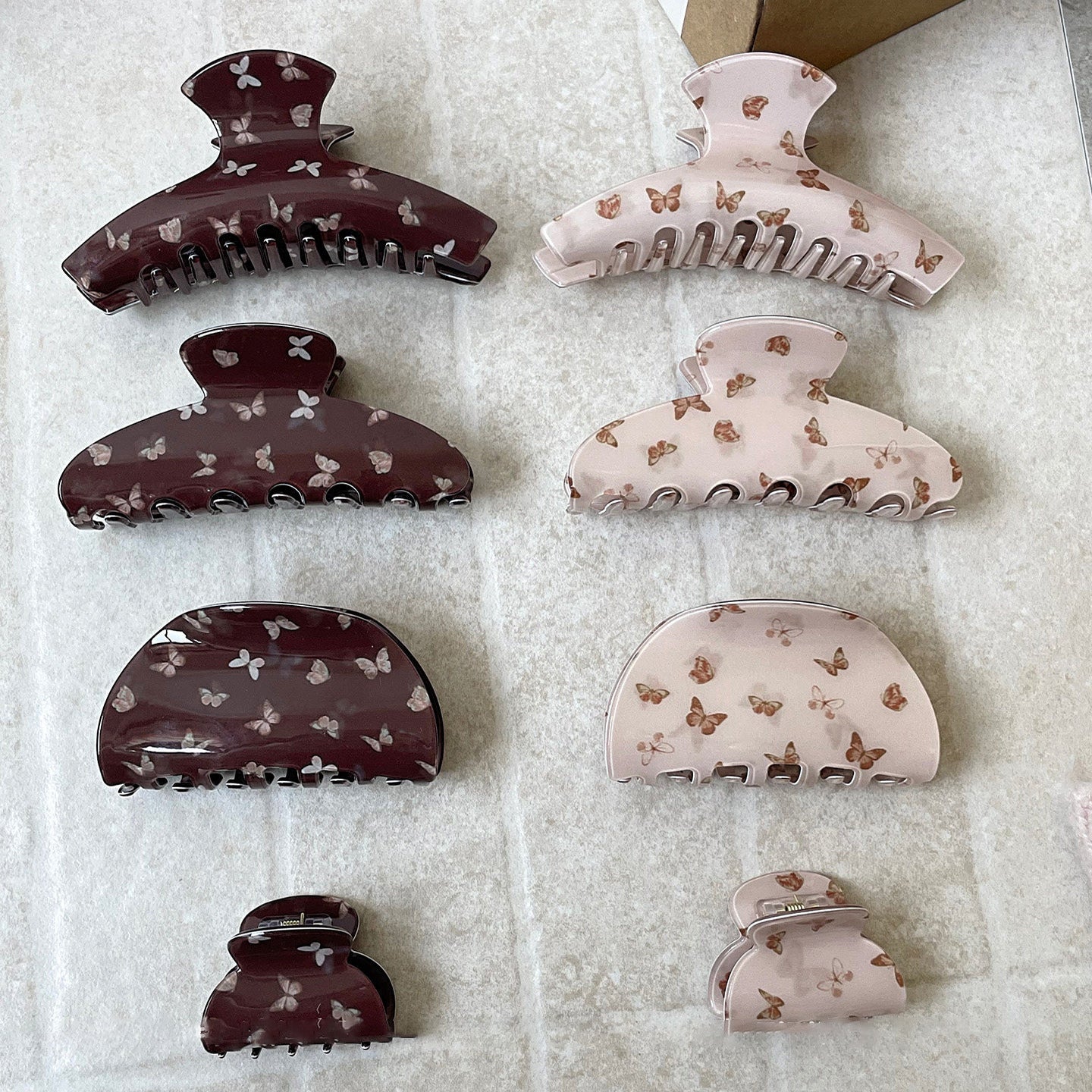棕色蝴蝶鯊魚夾－商品主圖｜https://igowo.tw/