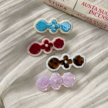 彩色醋酸板材花朵髮夾－商品主圖｜https://igowo.tw/