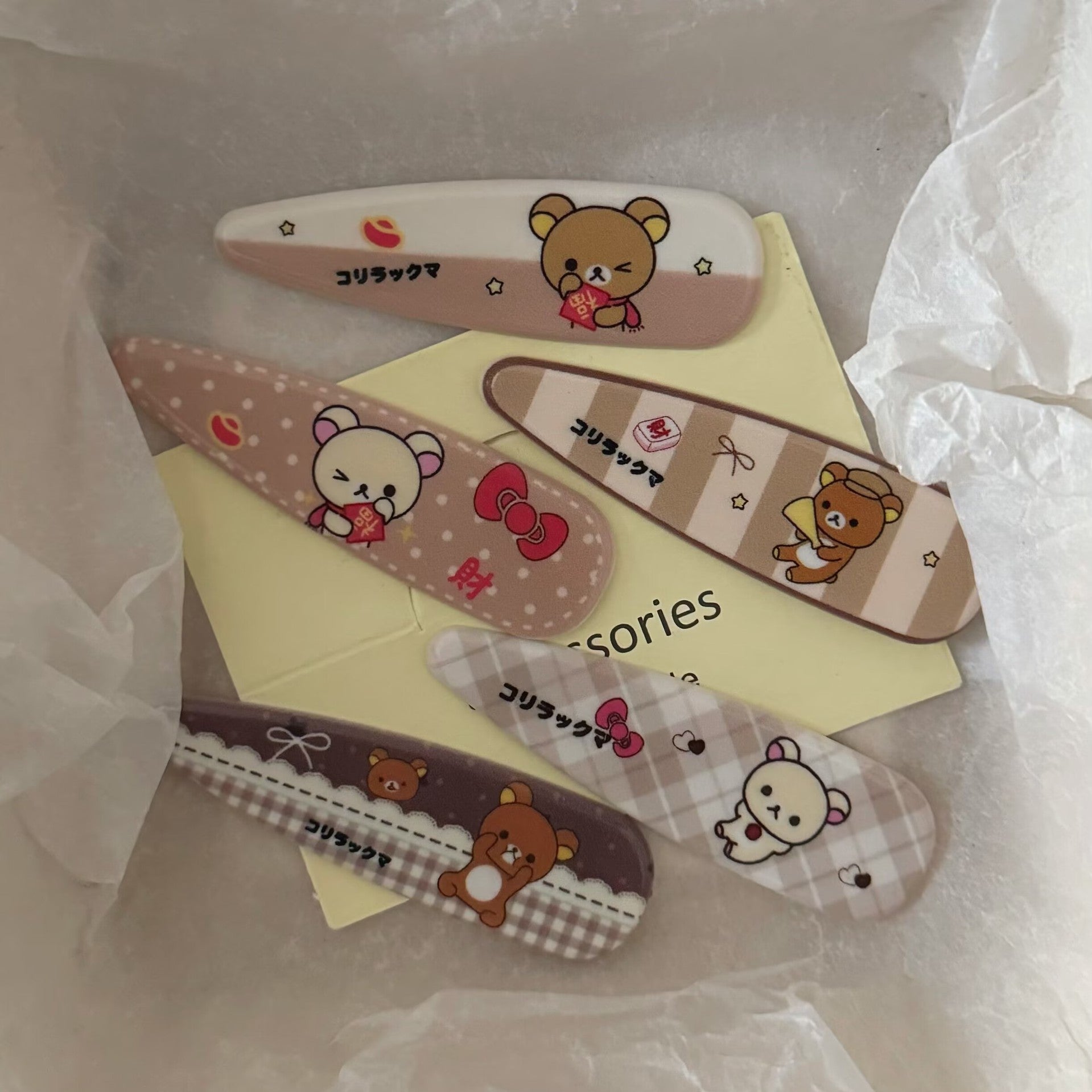 棕色小熊水滴髮夾－商品主圖｜https://igowo.tw/